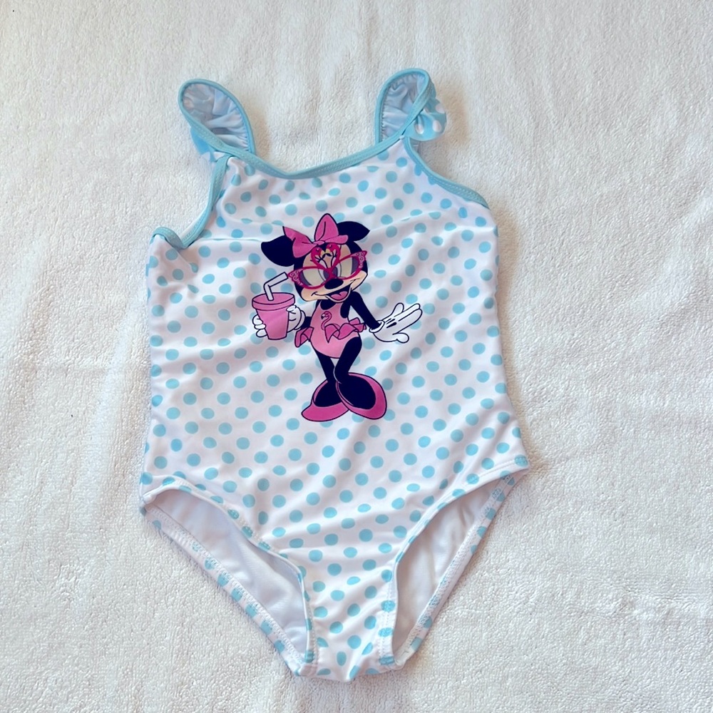 Disney Jr Minnie Mouse swimsuit. Size 5T. Never worn.